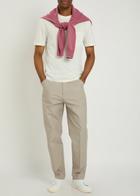 Brunello Cucinelli Linen and Cotton-blend T-shirt Off White