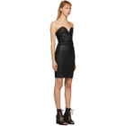 Unravel Black Strapless Plunge Dress