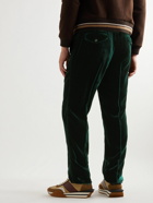 TOM FORD - Straight-Leg Pleated Velvet Sweatpants - Green