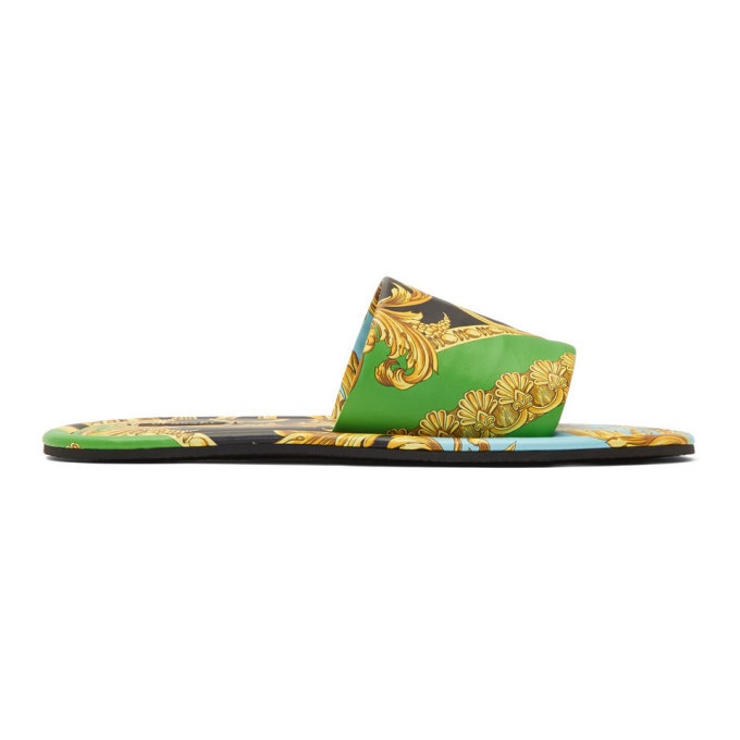 Photo: Versace Green Home Of Barocco Sandals