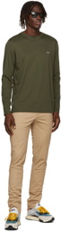 Lacoste Green Pima Cotton Long Sleeve T-Shirt