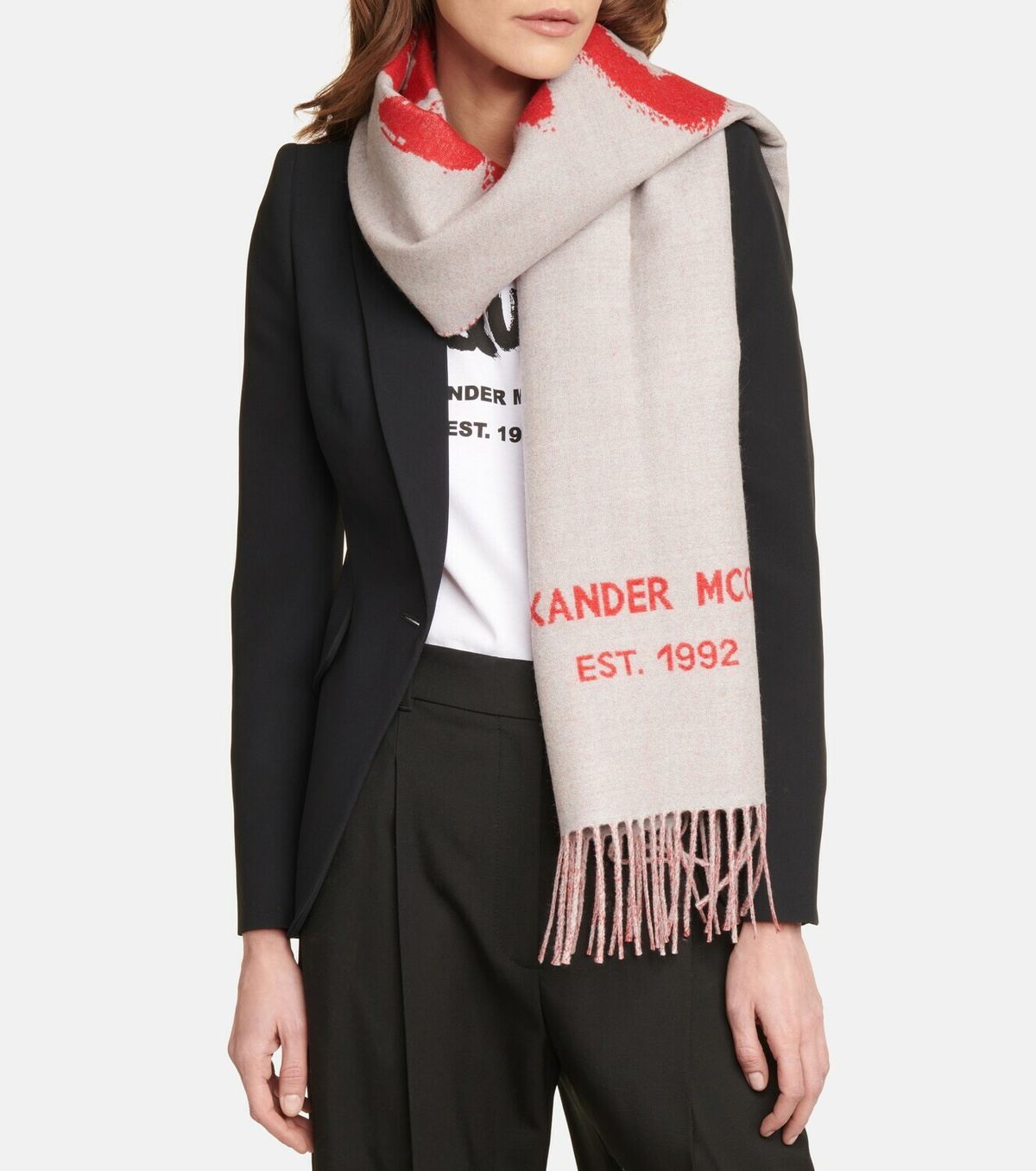 Alexander McQueen Logo wool scarf Alexander McQueen