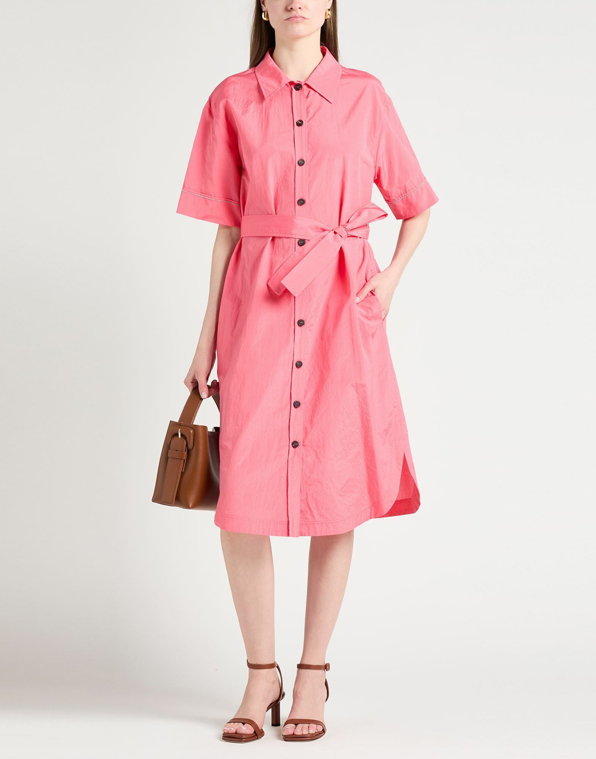 Peserico Womens Midi dress Coral