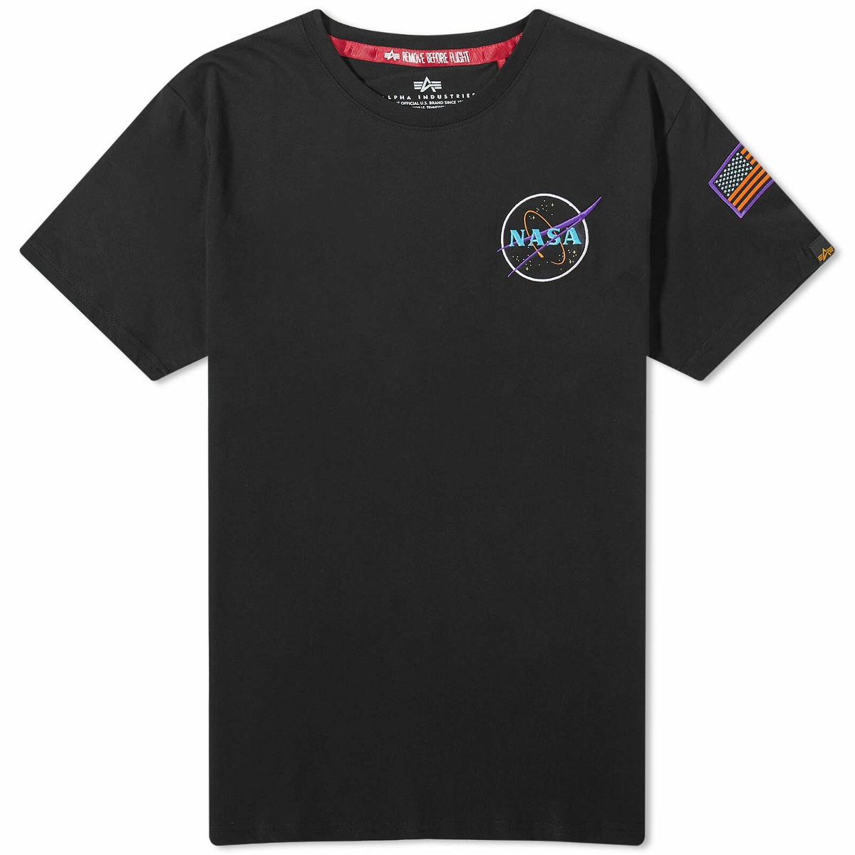 Shuttle Men\'s Industries in Purple Space Alpha Black/Neon Alpha T-Shirt Industries