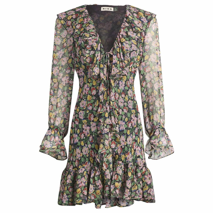 Photo: RIXO Women's Shalyn Dress in Jeannie Bloom Black