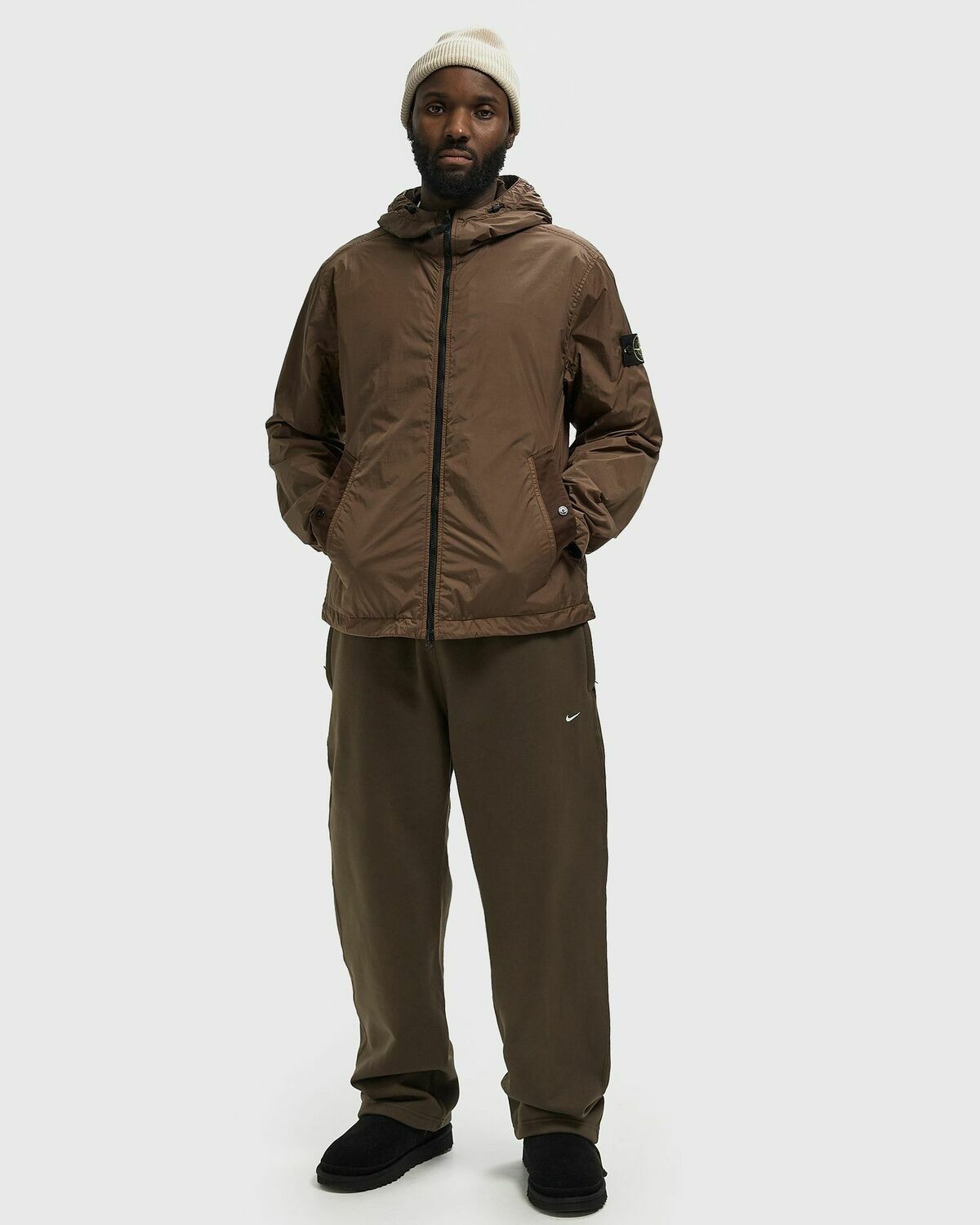 Stone Island JACKET Brown Mens Windbreaker Stone Island