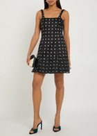 Emilia Wickstead Juelee Polka dot Layered Silk-chiffon Mini Dress Black