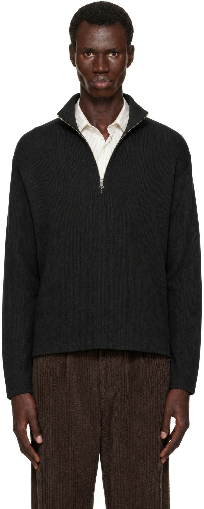 ANOTHER ASPECT Black Another 1.0 Zip Sweatshirt