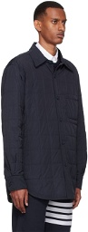 Thom Browne Navy Polyester Down Jacket