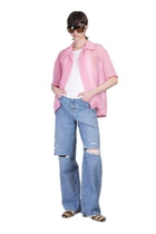 Séfr Sergio Shirt In Rose-pink Polyester
