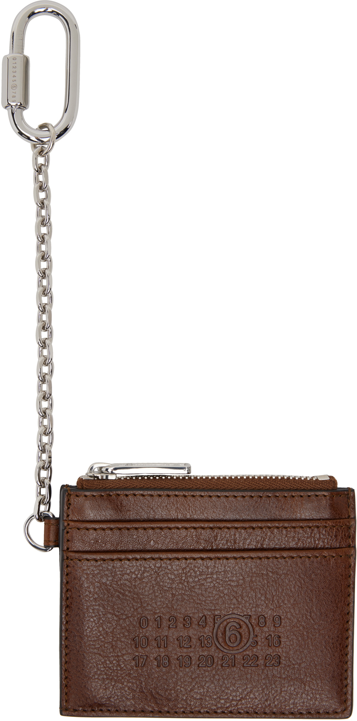 Maison Margiela カードケース　ブラウン MM6 Maison Margiela Brown Leather Card Holder MM6 Maison Margiela