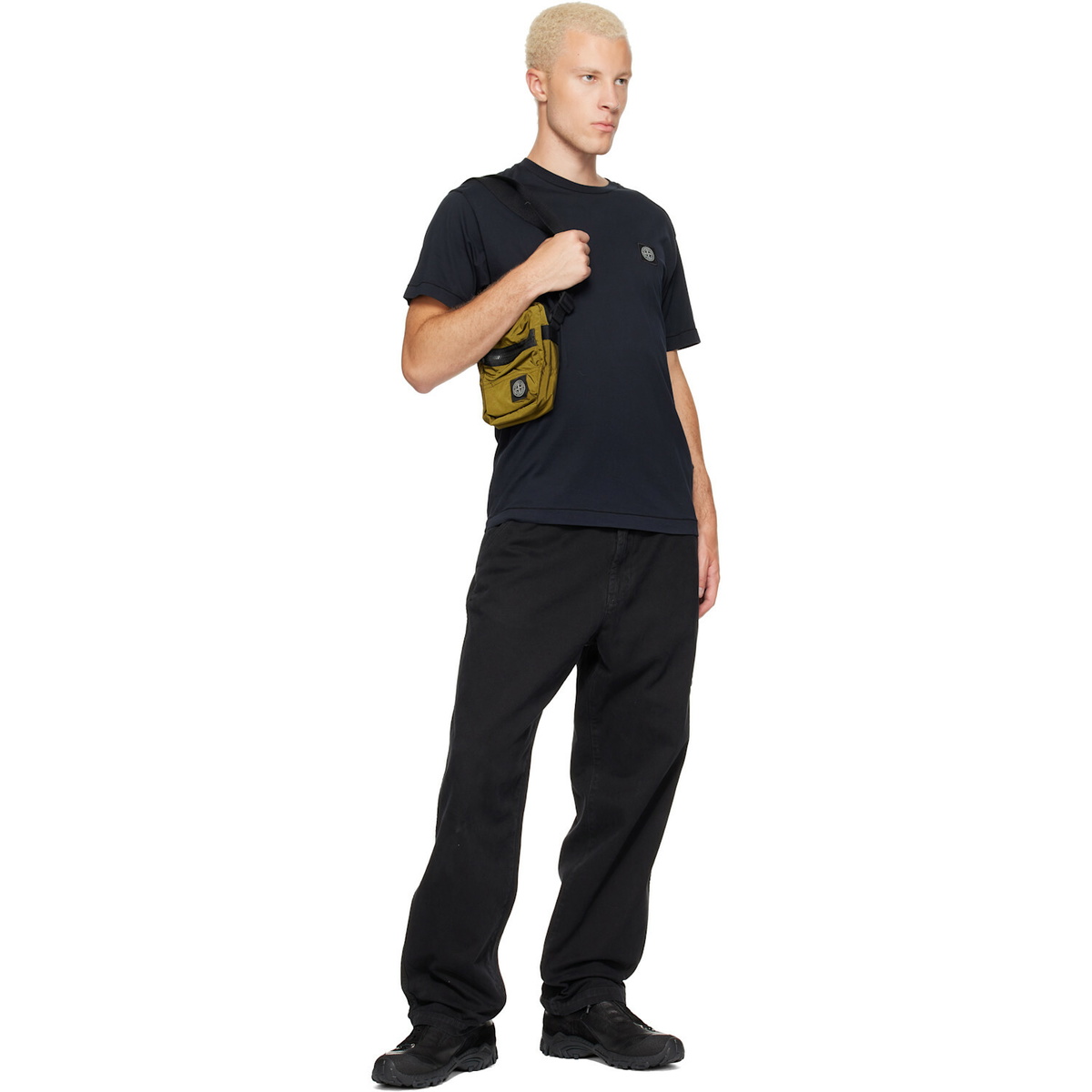 Stone Island Khaki 9200015 Coated Nylon Metal ECONYL Bag