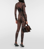Jean Paul Gaultier x KNWLS printed mesh leggings