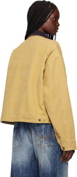 AMBUSH Tan Cropped Canvas Work Jacket