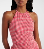 Hunza G Gingham seersucker top