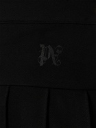 PALM ANGELS Monogram Pleated Cotton Skirt