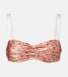 Dolce&Gabbana Floral draped silk satin bra