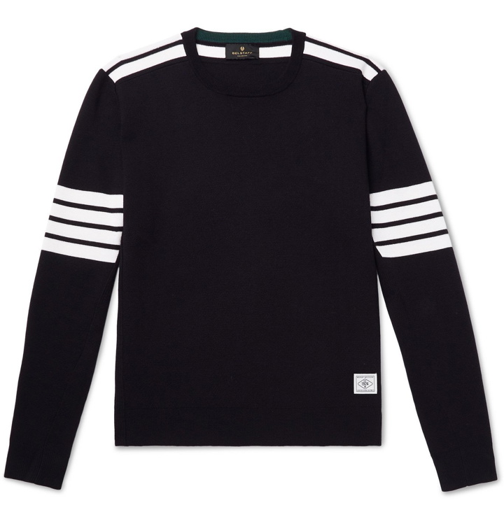 Photo: Belstaff - Outboard Striped Wool Sweater - Blue