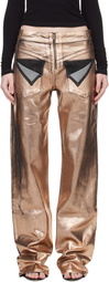 Ottolinger Brown Paint Loose-Fit Jeans