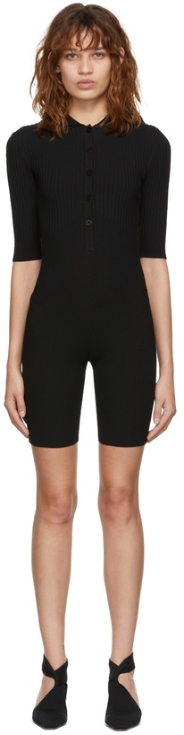 Photo: ANDREADĀMO Black Ribbed Playsuit