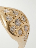 Seb Brown - Spider Eye Recycled Gold Diamond Signet Ring - Gold