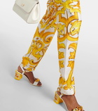 Dolce&Gabbana Majolica silk straight pants