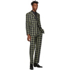 Cobra S.C. Yellow Twill Plaid Notch Lapel Blazer