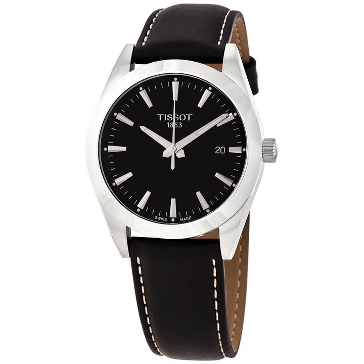 Photo: Tissot Gentleman Quartz Black Dial Mens Watch T127.410.16.051.00