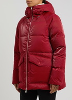 Varley Fullerton Quilted Hooded Shell Coat Red