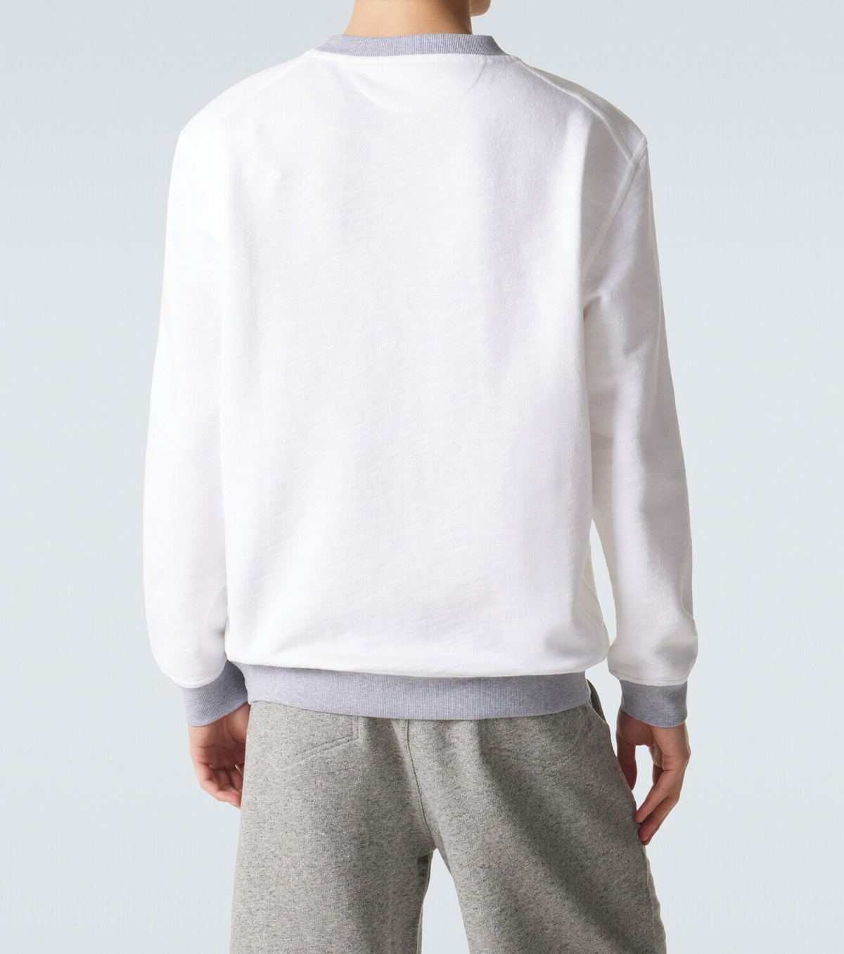 Brunello Cucinelli Printed cotton and linen sweatshirt