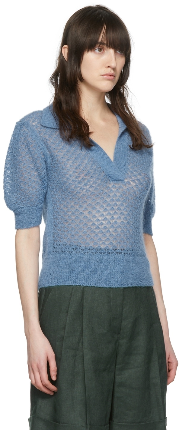 Maiden Name SSENSE Exclusive Blue Marianna Polo