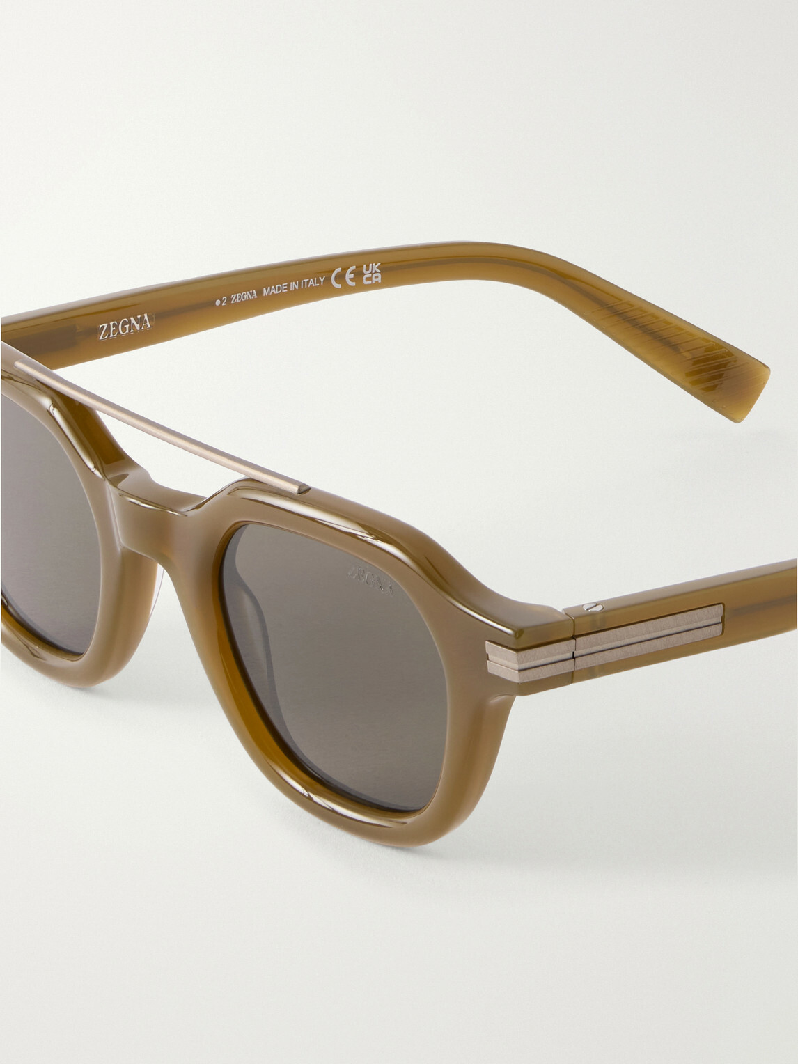 Zegna - Aviator-Style Acetate Sunglasses - Green