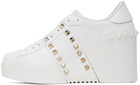 Valentino Garavani White Wedge Sneakers