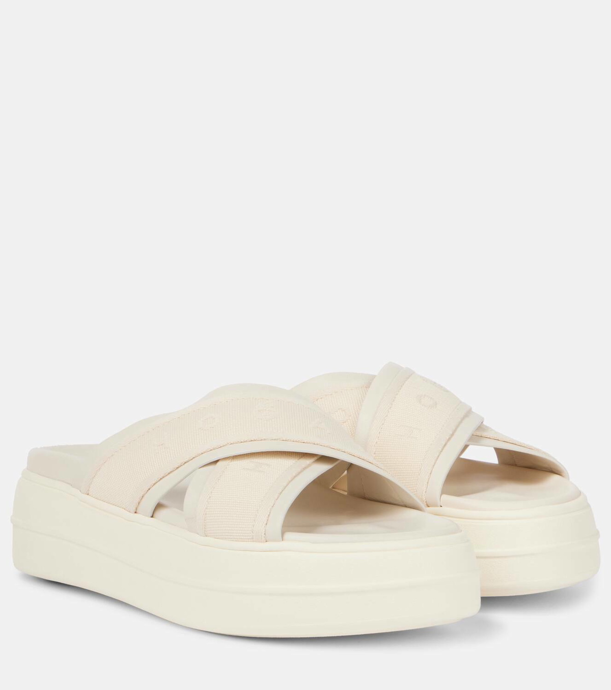 Hogan Skyscraper leather-trimmed platform sandals