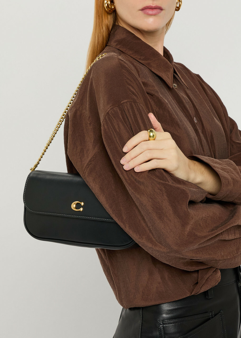 Coach Brook Leather Shoulder bag - Black - One Size
