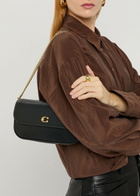 Coach Brook Leather Shoulder bag - Black - One Size