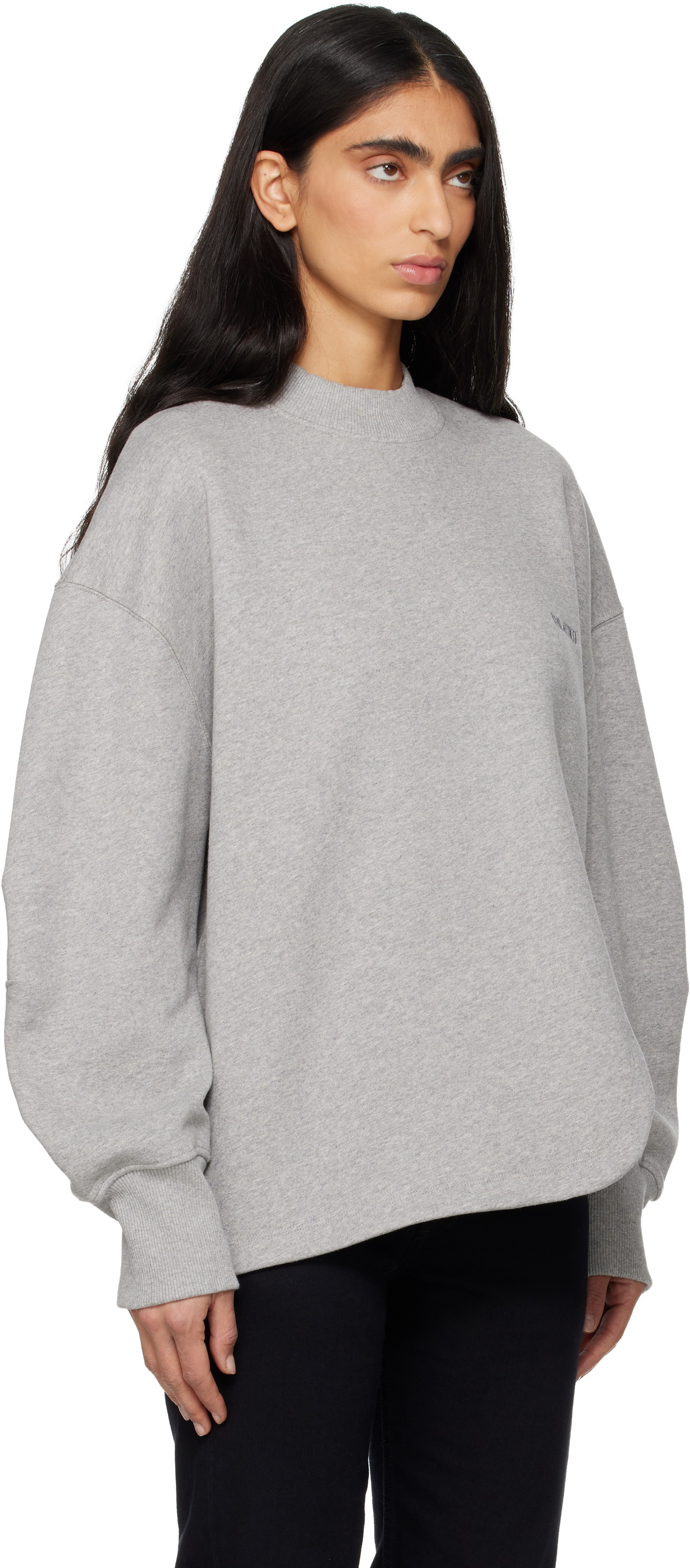 The Attico Gray American Fleece Sweatshirt