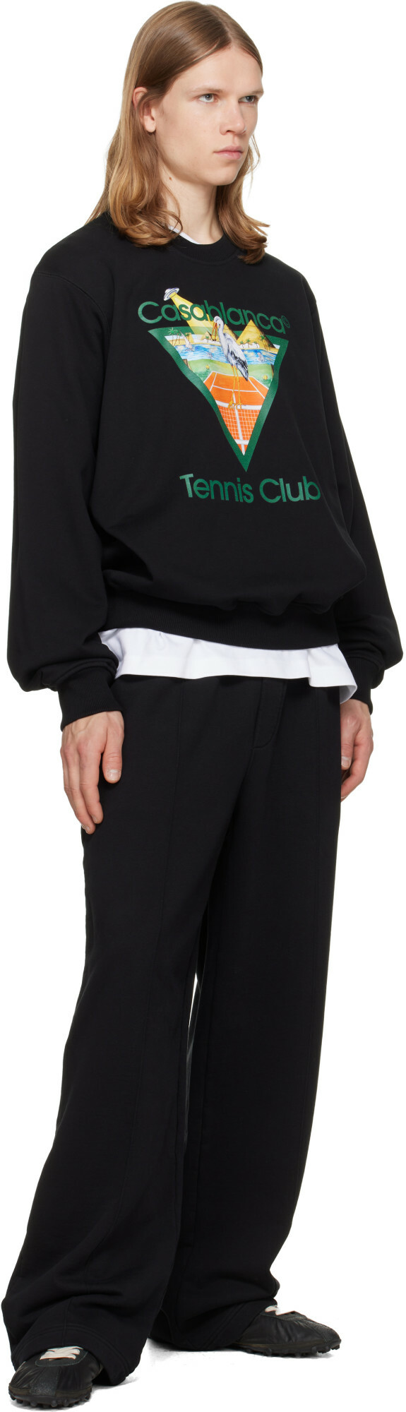 Casablanca Black Embroidered Classic Sweatpants
