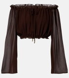 Bananhot Ora off-shoulder crop top