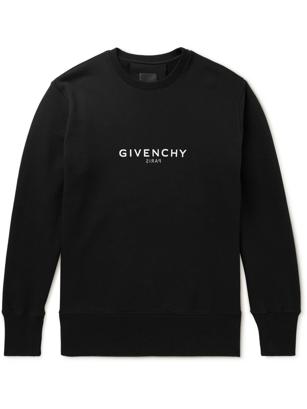 Photo: Givenchy - Logo-Print Cotton-Jersey Sweatshirt - Black