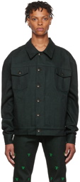 Theophilio SSENSE Exclusive Black Denim Jacket