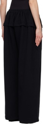 ALAÏA Black Peplum Fleece Lounge Pants