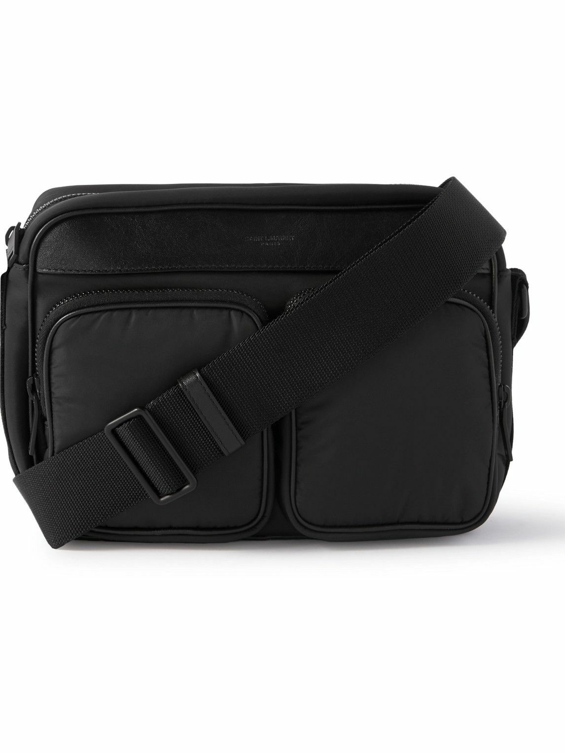 Photo: SAINT LAURENT - City Leather-Trimmed ECONYL® Messenger Bag