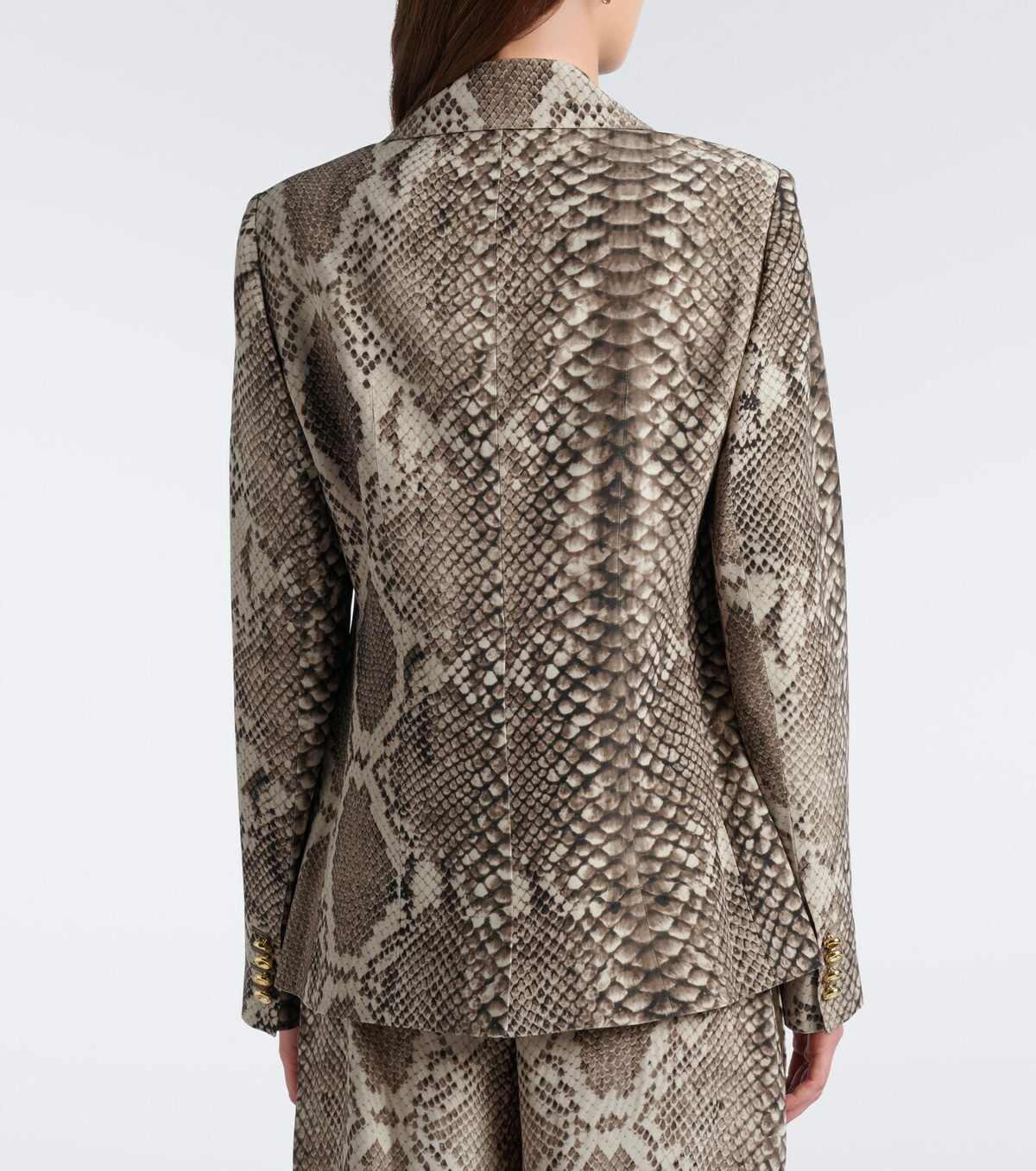 Joseph Birch snake-print satin twill blazer