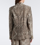 Joseph Birch snake-print satin twill blazer