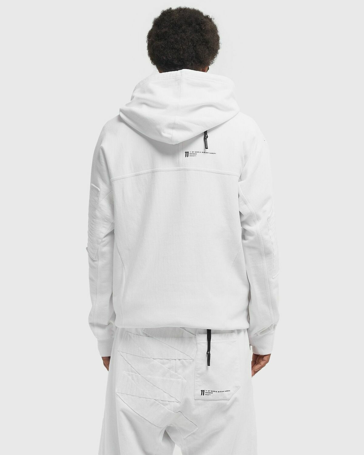Reebok X 11 by Boris Bidjan Saberi CONSTRUCTED HOODIE White Mens Hoody