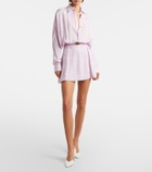 Versace Medusa silk crêpe satin shirt dress