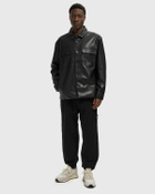 Calvin Klein Jeans LS FAUX LEATHER SHIRT JACKET Black Mens Overshirt