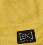 Burton - [ak] Stagger Logo-Appliquéd Wool-Blend Beanie - Yellow