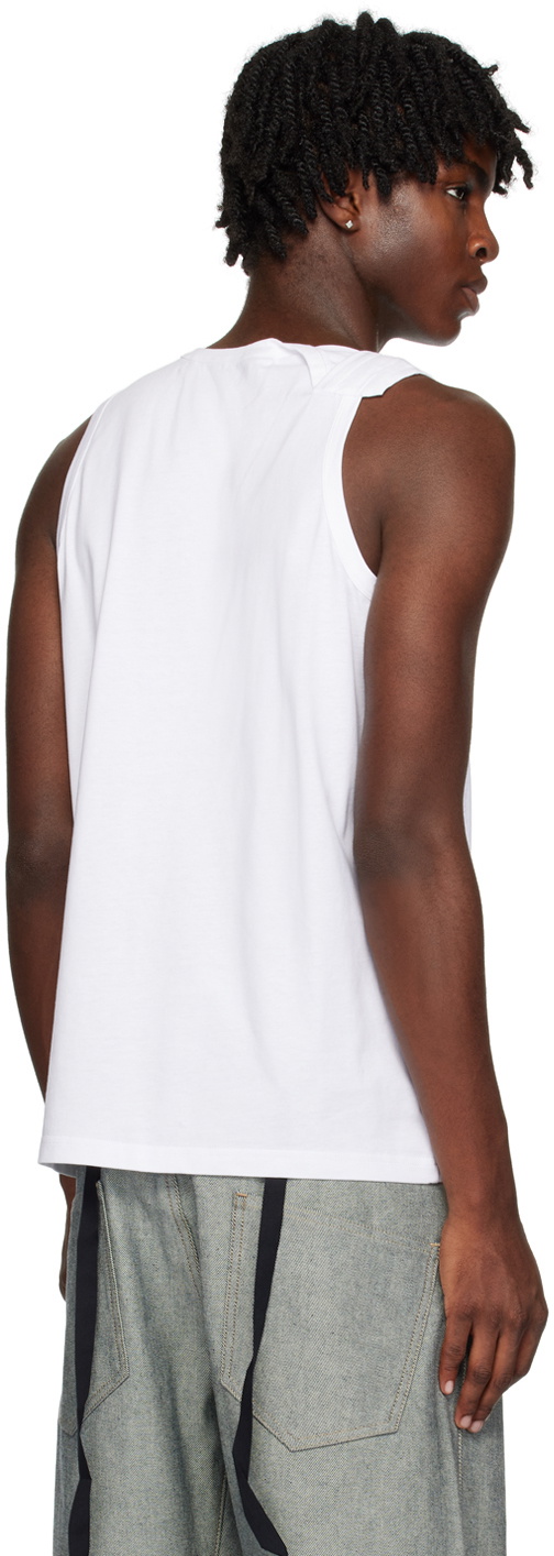Marina Yee White Deconstructed Tank Top